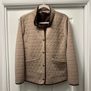 SUSAN GRAVER LIGHT WEIGHT KNIT QUILTED JACKET